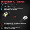 Picture of Yorkim 3157 LED Light Bulbs White Super Bright, 3056 3156 3156A 3057 4057 3157 4157 T25 LED Bulbs for Brake Lights, Backup Reverse Lights Reverse Tail Lights - Pack of 10