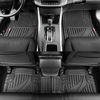 Picture of Motor Trend FlexTough Advanced Black Rubber Car Floor Mats - 3 Piece Trim to Fit Floor Mats for Cars Truck SUV, All Weather Automotive Liners with Traction Grips and Multiple Trim Lines