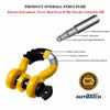 Picture of AUTMATCH Shackles 3/4" D Ring Shackle (2 Pack) 41,887Ibs Break Strength with 7/8" Screw Pin and Shackle Isolator & Washers Kit for Tow Strap Winch Off Road Vehicle Recovery Yellow & Black