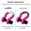 Picture of AUTMATCH Shackles 3/4" D Ring Shackle (2 Pack) 41,887Ibs Break Strength with 7/8" Screw Pin and Shackle Isolator & Washers Kit for Tow Strap Winch Off Road Vehicle Recovery Pink & Black