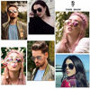 Picture of SOJOS Classic Aviator Polarized Sunglasses for Men Women Vintage Retro Style SJ1054 with Black Frame/Grey Lens