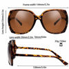 Picture of Women's Oversized Square Jackie O Cat Eye Hybrid Butterfly Fashion Sunglasses - Exquisite Packaging (723302-Leopard Print, Brown Polarized Lens)