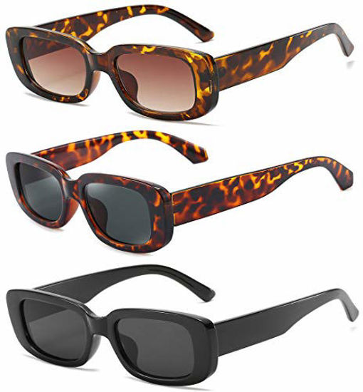 90s Rectangle Sunglasses For Women Men Vintage Uv400 Square Glasses  Raoliang | Fruugo BH