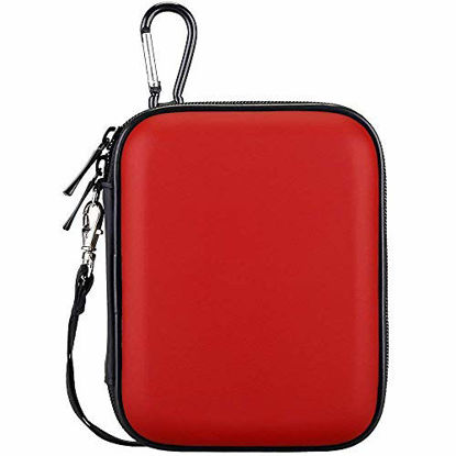 Picture of Lacdo Hard Drive Carrying Case for Seagate Portable Expansion Seagate One Touch Seagate Backup Plus Slim Portable External Hard Drive 1TB 2TB 4TB 5TB USB 3.0 2.5 inch HDD Shockproof Travel Bag, Red