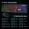 Picture of Mafiti Gaming Keyboard and Mouse Combo, Wired RGB Backlit Computer Keyboard with USB RGB Gaming Mouse Design for Windows PC Laptop Desktop Notebook