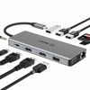 Picture of USB C Hub, TOTU 13-in-1 Type C Hub with Ethernet, 4K USB C to 2 HDMI, VGA, 2 USB 3.0, 2 USB 2.0, 100W PD, SD/TF Cards Reader, Mic/Audio Docking Station for MacBook Pro Air XPS and Other USB-C Laptops