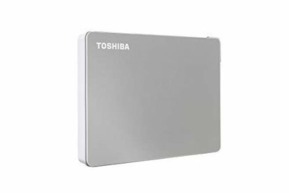 Picture of Toshiba Canvio Flex 1TB Portable External Hard Drive USB-C USB 3.0, Silver for PC, Mac, & Tablet - HDTX110XSCAA