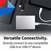 Picture of Toshiba Canvio Flex 1TB Portable External Hard Drive USB-C USB 3.0, Silver for PC, Mac, & Tablet - HDTX110XSCAA