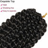 Picture of 6Packs Passion Twist Hair 18Inch Water Wave Crochet Hair for Passion Twist Crochet Braiding Hair Long Bohemian Hair Braiding Passion Twist Braids Synthetic Hair Extensions (1B)