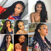 Picture of 6Packs Passion Twist Hair 18Inch Water Wave Crochet Hair for Passion Twist Crochet Braiding Hair Long Bohemian Hair Braiding Passion Twist Braids Synthetic Hair Extensions (1B)