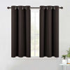 Picture of NICETOWN Blackout Curtain Panels for Bedroom Window, Triple Weave Microfiber Energy Saving Thermal Insulated Solid Grommet Blackout Draperies and Drapes (One Pair, 42 Inch by 45 Inch, Toffee Brown)