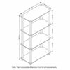 Picture of Furinno Turn-S-Tube 4-Tier Multipurpose Shelf Display Rack, Square, Sonoma Oak/White