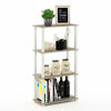 Picture of Furinno Turn-S-Tube 4-Tier Multipurpose Shelf Display Rack, Square, Sonoma Oak/White