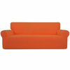 Picture of Easy-Going Stretch Oversized Sofa Slipcover 1-Piece Couch Sofa Cover Furniture Protector Soft with Elastic Bottom for Kids, Spandex Jacquard Fabric Small Checks(X Large,Orange