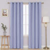 Picture of Deconovo Blackout Curtains Wave Line with Dots Extra Long Room Curtains Sunlight Blocking Curtains for Sliding Glass Door 52 x 108 Inch Light Purple 2 Panels