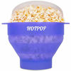 Picture of The Original Hotpop Microwave Popcorn Popper, Silicone Popcorn Maker, Collapsible Bowl Bpa Free and Dishwasher Safe (Glacier Blue)