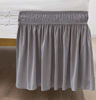 Picture of Biscaynebay Wrap Around Bedskirts with Adjustable Elastic Belts, Elastic Dust Ruffles, Easy Fit Wrinkle & Fade Resistant Luxrious Fabric, Silver Grey for Full and Full XL Size Beds 25 Inches Drop