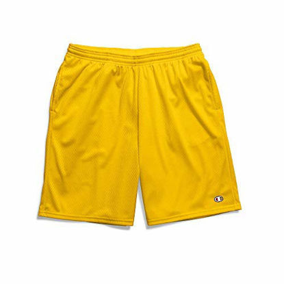 Picture of Champion Men's Long Mesh Short with Pockets, team gold, X-Large