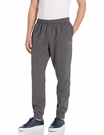 Picture of Champion Men's Powerblend Retro Fleece Jogger Pant, Granite Heather, X-Large