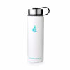 Picture of HYDRO CELL Stainless Steel Water Bottle with Straw & Wide Mouth Lids (24oz) - Keeps Liquids Perfectly Hot or Cold with Double Wall Vacuum Insulated Sweat Proof Sport Design (White 24oz)