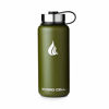 Picture of Hydro Cell Stainless Steel Water Bottle w/ Straw & Wide Mouth Lids (40oz 32oz 24oz 18oz) - Keeps Liquids Hot or Cold with Double Wall Vacuum Insulated Sweat Proof Sport Design (Army 32 oz)