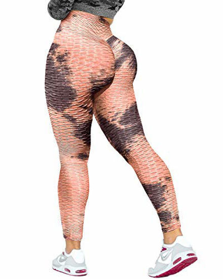 Buy Jenbou Anti Cellulite Workout Leggings for Women Ruched Butt Lifting  Yoga Pants Tummy Control Tight Leggings… Black at