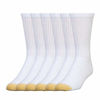 Picture of Gold Toe Men's 656S Cotton Crew Athletic Sock MultiPairs, White (6 pairs), Shoe Size: 12-16