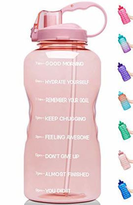 Venture Pal 64 oz Motivational Water Bottle with Storage Sleeve and Ad