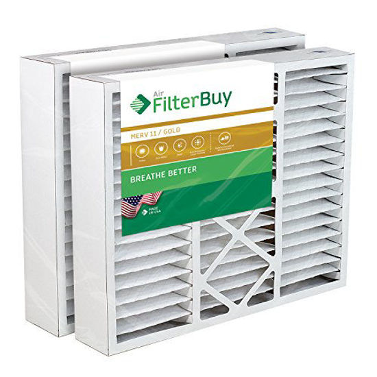 Picture of FilterBuy 15.75x27.63x3.5 Pleated AC Furnace Air Filters Compatible with/Replacement for Aprilaire Space Guard # 104 (MERV 11, AFB Gold). Fits air cleaner model 2140. 2 Pack.