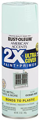 Picture of Rust-Oleum 327905-6 PK American Accents Spray Paint, 6 Pack, Gloss Ocean Mist