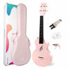 Picture of Enya Concert Ukulele Nova U 23 Carbon Fiber Travel Ukulele with Beginner Kit includes online lessons, case, strap, capo and strings (Pink)