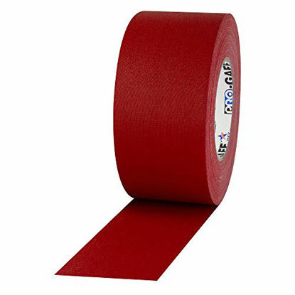 Picture of ProTapes Pro Gaff Premium Matte Cloth Gaffer's Tape With Rubber Adhesive, 11 mils Thick, 55 yds Length, 3" Width, Red (Pack of 1)