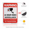 Picture of Sheenwang 4-Pack Private Property No Trespassing Sign, Video Surveillance Signs Outdoor, UV Printed .040 Mil Rust Free Aluminum 10 x 7 in, Security Camera Sign for Home, Business, Driveway Alert, CCTV