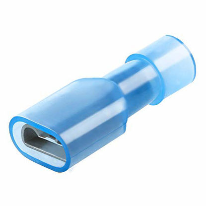 Picture of AIRIC Female Spade Connector 16-14 Gauge 200PCS Nylon Fully Insulated Female Wire Quick Disconnects Spade Terminal Connectors Blue