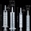 Picture of 10 Pack Plastic Syringe Liquid Measuring Syringe with Measurement for Scientific Labs and Measuring Liquids, Feeding Pets, Oil or Glue Applicator (20 ML, 60 ML)