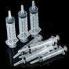 Picture of 10 Pack Plastic Syringe Liquid Measuring Syringe with Measurement for Scientific Labs and Measuring Liquids, Feeding Pets, Oil or Glue Applicator (20 ML, 60 ML)