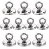 Picture of DIYMAG Heavy Duty Magnetic Hooks, with Countersunk Hole Eyebolt, Great for Home, Kitchen, Workplace, Office and Garage, Pack of 10