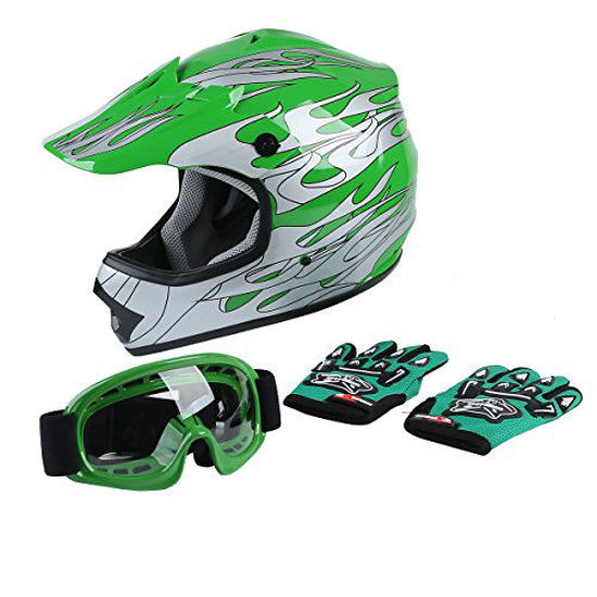 Dirt bike helmet gloves and goggles hot sale