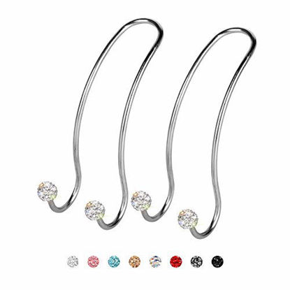 Picture of SAVORI Auto Hooks Bling Car Hangers Organizer Seat Headrest Hooks Strong and Durable Backseat Hanger Storage Universal for SUV Truck Vehicle 2 Pack (White)