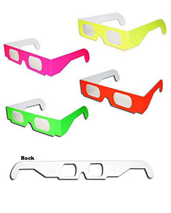 Picture of 50 pairs 3D Fireworks Glasses Neon Multi-Starbursts of 3D Color for Fireworks Displays, Holiday Lights, Club/Concert Lights