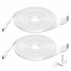 Picture of 2 Pack 26FT Flat Power Extension Cable Compatible with Wyze Cam Pan, Kasa Cam, YI Dome Home Camera, Furbo Dog, Nest Cam, Blink, Cloud Camera, Durable Charging Cable for Security Cam