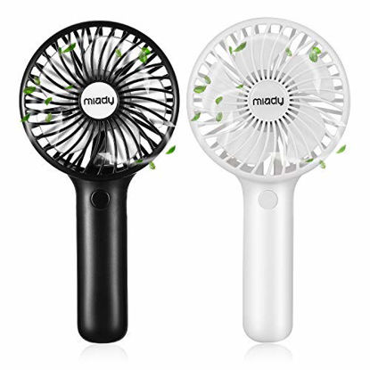 Picture of 2-Pack Upgraded 5000mAh Portable Handheld Fan 3 Speed Mini USB Strong Wind 7-20 Hours Runtime Personal Electric Small Fan for Travel Office Outdoor