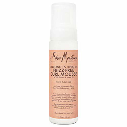 Picture of Sheamoisture Curl Mousse for Frizz Control Coconut and Hibiscus with Shea Butter 7.5 oz