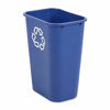 Picture of Rubbermaid Commercial Products Fg295773Blue Plastic Resin Deskside Recycling Can, 10 Gallon/41 Quart, Blue Recycling Symbol