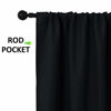 Picture of NICETOWN Black Blackout Curtain Blinds - Solid Thermal Insulated Window Treatment Blackout Drapes/Draperies for Bedroom (2 Panels, 42 inches Wide by 63 inches Long, Black)
