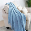 Picture of Bourina Knitted Throw Blanket Soft Sofa Throw Couch Blanket, 50"x60", Blue