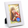 Picture of RPJC 4x6 Picture Frames Made of Solid Wood High Definition Glass for Table Top Display and Wall Mounting Photo Frame White
