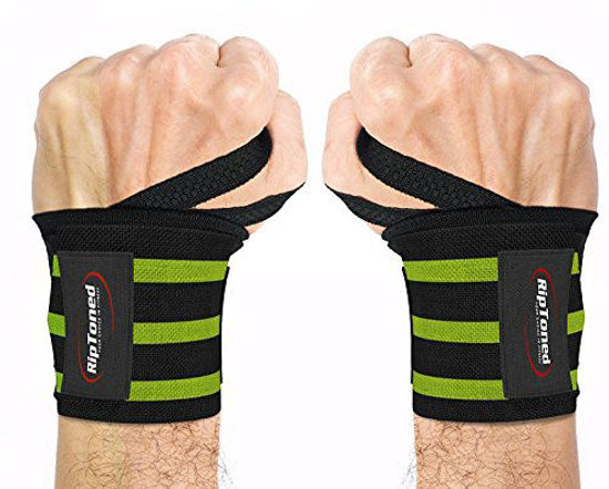 GetUSCart- Rip Toned Wrist Wraps - 18 Professional Grade with Thumb Loops  - Wrist Support Braces - Men & Women - Weight Lifting, Crossfit,  Powerlifting, Strength Training (Gray Camo - Less Stiff)