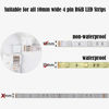 Picture of L Shape 4-Pin LED Connectors 10-Pack JACKYLED 10mm Wide Right Angle Corner Solderless Adapter Connector Terminal Extension with 22Pcs Clip Connectors for 3528/5050 SMD RGB 4 Conductor LED Light Strips