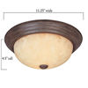 Picture of 1257S-WM-AM Flushmount Ceiling Light Warm Mahogany 2-Light 11" Fixture